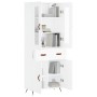 Aparador alto madera contrachapada blanco 69,5x34x180 cm de vidaXL, Aparadores - Ref: Foro24-3198505, Precio: 163,46 €, Descu...