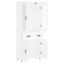 Aparador alto madera contrachapada blanco 69,5x34x180 cm de vidaXL, Aparadores - Ref: Foro24-3198505, Precio: 163,46 €, Descu...