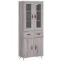 Aparador alto madera contrachapada gris sonoma 69,5x34x180 cm de vidaXL, Aparadores - Ref: Foro24-3198511, Precio: 166,50 €, ...
