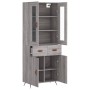 Aparador alto madera contrachapada gris sonoma 69,5x34x180 cm de vidaXL, Aparadores - Ref: Foro24-3198511, Precio: 166,50 €, ...