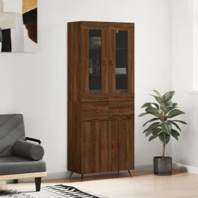 Tall brown oak plywood sideboard 69.5x34x180 cm by vidaXL, Sideboards - Ref: Foro24-3198512, Price: 166,27 €, Discount: %