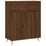 Aparador alto madera contrachapada marrón roble 69,5x34x180 cm de vidaXL, Aparadores - Ref: Foro24-3198512, Precio: 168,59 €,...