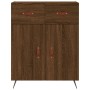 Aparador alto madera contrachapada marrón roble 69,5x34x180 cm de vidaXL, Aparadores - Ref: Foro24-3198512, Precio: 168,59 €,...