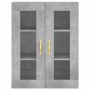 Aparador alto madera contrachapada gris hormigón 69,5x34x180 cm de vidaXL, Aparadores - Ref: Foro24-3198517, Precio: 163,33 €...
