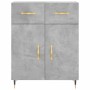Aparador alto madera contrachapada gris hormigón 69,5x34x180 cm de vidaXL, Aparadores - Ref: Foro24-3198517, Precio: 163,33 €...