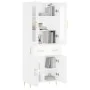 Hohes weißes Sperrholz-Sideboard 69,5 x 34 x 180 cm von vidaXL, Sideboards - Ref: Foro24-3198521, Preis: 193,48 €, Rabatt: %
