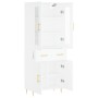 Aparador alto madera contrachapada blanco 69,5x34x180 cm de vidaXL, Aparadores - Ref: Foro24-3198521, Precio: 196,58 €, Descu...