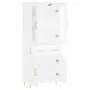 Hohes weißes Sperrholz-Sideboard 69,5 x 34 x 180 cm von vidaXL, Sideboards - Ref: Foro24-3198521, Preis: 193,48 €, Rabatt: %