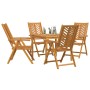 Conjunto de Comedor de Jardín 5 pcs Marrón en Mesas de jardín | Comprar online en Foru.es