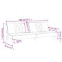 Sofá cama tela gris claro de vidaXL, Sofás - Ref: Foro24-351881, Precio: 260,03 €, Descuento: %