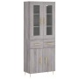 Aparador alto madera contrachapada gris sonoma 69,5x34x180 cm de vidaXL, Aparadores - Ref: Foro24-3198527, Precio: 167,19 €, ...