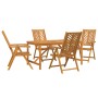 Conjunto de Comedor de Jardín 5 pcs Marrón en Mesas de jardín | Comprar online en Foru.es