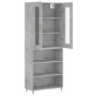 Aparador alto madera contrachapada gris hormigón 69,5x34x180 cm de vidaXL, Aparadores - Ref: Foro24-3198709, Precio: 134,64 €...