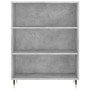 Aparador alto madera contrachapada gris hormigón 69,5x34x180 cm de vidaXL, Aparadores - Ref: Foro24-3198709, Precio: 134,64 €...