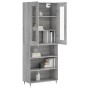 Aparador alto madera contrachapada gris sonoma 69,5x34x180 cm de vidaXL, Aparadores - Ref: Foro24-3198711, Precio: 131,07 €, ...