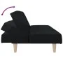 Sofá cama de tela negro de vidaXL, Sofás - Ref: Foro24-351883, Precio: 252,71 €, Descuento: %