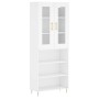 Aparador alto madera contrachapada blanco 69,5x34x180 cm de vidaXL, Aparadores - Ref: Foro24-3198713, Precio: 158,16 €, Descu...