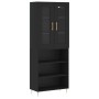Aparador alto madera contrachapada negro 69,5x34x180 cm de vidaXL, Aparadores - Ref: Foro24-3198714, Precio: 133,80 €, Descue...