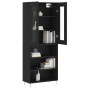 Aparador alto madera contrachapada negro 69,5x34x180 cm de vidaXL, Aparadores - Ref: Foro24-3198714, Precio: 133,80 €, Descue...