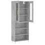 Aparador alto madera contrachapada gris hormigón 69,5x34x180 cm de vidaXL, Aparadores - Ref: Foro24-3198717, Precio: 135,79 €...