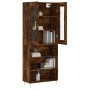 Aparador alto madera contrachapada roble ahumado 69,5x34x180 cm de vidaXL, Aparadores - Ref: Foro24-3198718, Precio: 135,34 €...