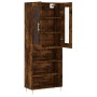 Aparador alto madera contrachapada roble ahumado 69,5x34x180 cm de vidaXL, Aparadores - Ref: Foro24-3198718, Precio: 135,34 €...
