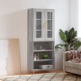 Aparador alto madera contrachapada gris sonoma 69,5x34x180 cm de vidaXL, Aparadores - Ref: Foro24-3198719, Precio: 138,65 €, ...