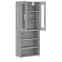Aparador alto madera contrachapada gris sonoma 69,5x34x180 cm de vidaXL, Aparadores - Ref: Foro24-3198719, Precio: 138,65 €, ...