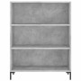 Aparador alto madera contrachapada gris hormigón 69,5x34x180 cm de vidaXL, Aparadores - Ref: Foro24-3198725, Precio: 139,72 €...