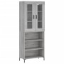 Aparador alto madera contrachapada gris sonoma 69,5x34x180 cm de vidaXL, Aparadores - Ref: Foro24-3198727, Precio: 135,58 €, ...