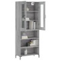 Aparador alto madera contrachapada gris sonoma 69,5x34x180 cm de vidaXL, Aparadores - Ref: Foro24-3198727, Precio: 135,58 €, ...