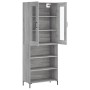 Aparador alto madera contrachapada gris sonoma 69,5x34x180 cm de vidaXL, Aparadores - Ref: Foro24-3198727, Precio: 135,58 €, ...