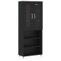 Aparador alto madera contrachapada negro 69,5x34x180 cm de vidaXL, Aparadores - Ref: Foro24-3198706, Precio: 151,31 €, Descue...