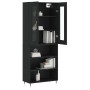 Aparador alto madera contrachapada negro 69,5x34x180 cm de vidaXL, Aparadores - Ref: Foro24-3198706, Precio: 151,31 €, Descue...