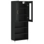 Aparador alto madera contrachapada negro 69,5x34x180 cm de vidaXL, Aparadores - Ref: Foro24-3198706, Precio: 151,31 €, Descue...
