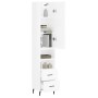 Aparador alto madera contrachapada blanco brillo 34,5x34x180 cm de vidaXL, Aparadores - Ref: Foro24-3198931, Precio: 123,72 €...