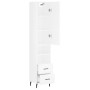 Aparador alto madera contrachapada blanco brillo 34,5x34x180 cm de vidaXL, Aparadores - Ref: Foro24-3198931, Precio: 123,72 €...