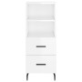 Aparador alto madera contrachapada blanco brillo 34,5x34x180 cm de vidaXL, Aparadores - Ref: Foro24-3198931, Precio: 123,72 €...