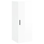 Aparador alto madera contrachapada blanco brillo 34,5x34x180 cm de vidaXL, Aparadores - Ref: Foro24-3198931, Precio: 123,72 €...