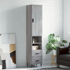 Aparador alto madera contrachapada gris Sonoma 34,5x34x180 cm de vidaXL, Aparadores - Ref: Foro24-3198935, Precio: 114,65 €, ...