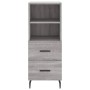 Aparador alto madera contrachapada gris Sonoma 34,5x34x180 cm de vidaXL, Aparadores - Ref: Foro24-3198935, Precio: 116,12 €, ...