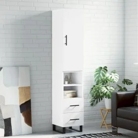 Tall white plywood sideboard 34.5x34x180 cm by vidaXL, Sideboards - Ref: Foro24-3198937, Price: 118,01 €, Discount: %