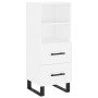 Aparador alto madera contrachapada blanco 34,5x34x180 cm de vidaXL, Aparadores - Ref: Foro24-3198937, Precio: 114,89 €, Descu...