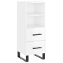 Aparador alto madera contrachapada blanco brillo 34,5x34x180 cm de vidaXL, Aparadores - Ref: Foro24-3198939, Precio: 125,07 €...