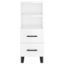 Aparador alto madera contrachapada blanco brillo 34,5x34x180 cm de vidaXL, Aparadores - Ref: Foro24-3198939, Precio: 125,07 €...