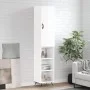 Aparador alto madera contrachapada blanco brillo 34,5x34x180 cm by vidaXL, Sideboards - Ref: Foro24-3198955, Price: 93,58 €, ...