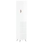 Aparador alto madera contrachapada blanco brillo 34,5x34x180 cm de vidaXL, Aparadores - Ref: Foro24-3198955, Precio: 95,18 €,...