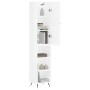 Aparador alto madera contrachapada blanco brillo 34,5x34x180 cm de vidaXL, Aparadores - Ref: Foro24-3198955, Precio: 95,18 €,...