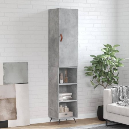 Aparador de madera contrachapada gris hormigón 34,5x34x180 cm de vidaXL, Aparadores - Ref: Foro24-3198957, Precio: 88,71 €, D...