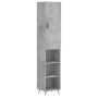 Aparador de madera contrachapada gris hormigón 34,5x34x180 cm de vidaXL, Aparadores - Ref: Foro24-3198957, Precio: 88,71 €, D...